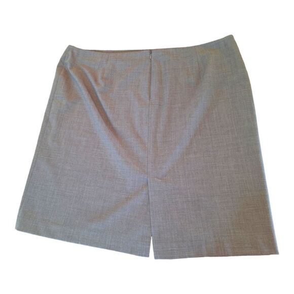 Lands' End Washable Wool Career Skirt Lined Pencil Skirt Gray Plus Size 22W - Picture 3 of 11